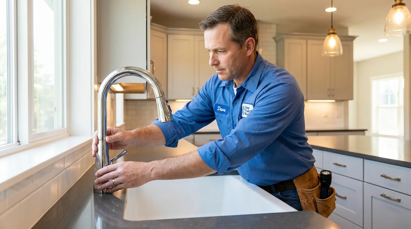 Kitchen faucet installation by Johns Plumbing LLC in Los Alamos